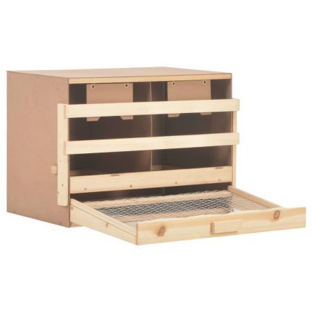 Chicken Laying Nest 2 Compartments 63x40x45 cm Solid Pine Wood