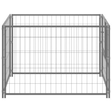 Dog Kennel Silver 100x100x70 cm Steel