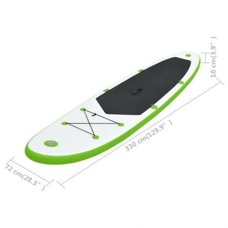 Inflatable Stand Up Paddleboard Set Green and White