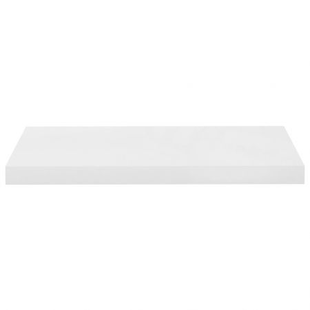 Floating Wall Shelf High Gloss White 60x23.5x3.8 cm MDF