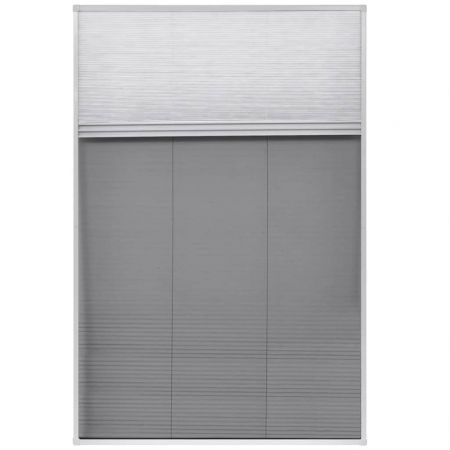 Plisse Insect Screen for Windows Aluminium 80x120 cm with Shade