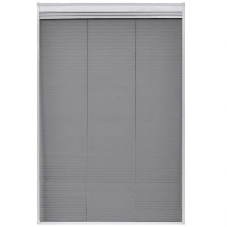 Plisse Insect Screen for Windows Aluminium 80x120 cm with Shade