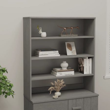 Top for Highboard"HAMAR" Light Grey 90x30x100cm Solid Wood Pine