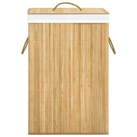 Bamboo Laundry Basket with 2 Sections 72 L