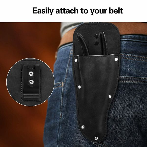 Garden Pruner Sheath Pruner Tool Holster Protective Case Cover Scabbard for Gardening Pruning Shears Scissor-Black