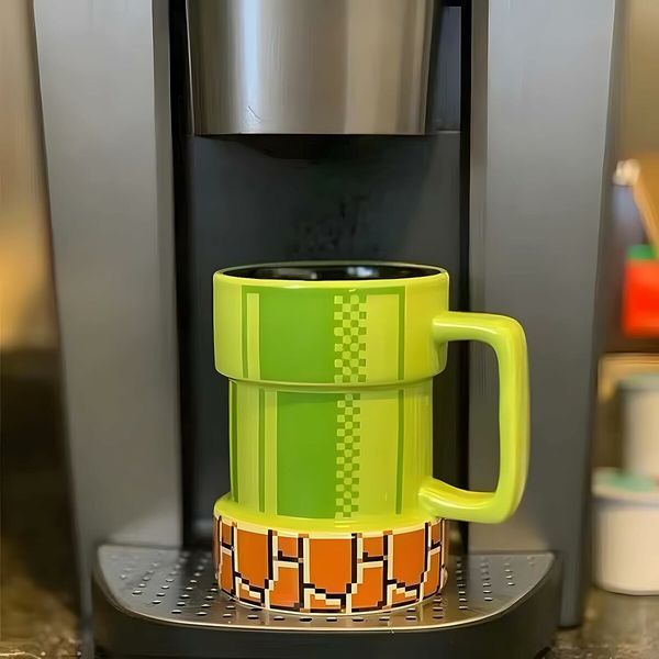 Super Mario Warp Pipe Ceramic Coffee Mug Gift for Gamers, Parents, Coffee Enthusiasts, for Cappuccino, Latte or Hot Tea