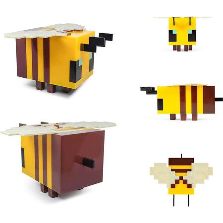 Minecraft Yellow Bee Figural - LED Mood Light | Bedside Desk Lamp | Home Decor Accessories & Room Essentials | Official Collectible Video Game