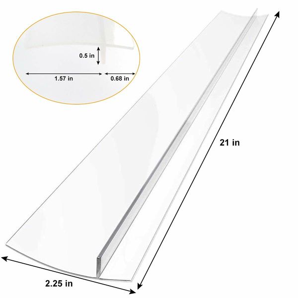 Kitchen Stove Counter Gap Cover,Silicone Gap Cover with Heat Resistant Wide & Long Gap Filler Used for Protect Gap Filler Sealing Spills in Kitchen Counter,Stovetops Semi-Clear 21 Inches (2 Pack)