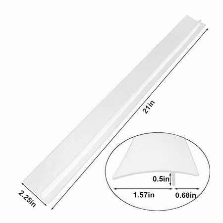 Kitchen Stove Counter Gap Cover,Silicone Gap Cover with Heat Resistant Wide & Long Gap Filler Used for Protect Gap Filler Sealing Spills in Kitchen Counter,Stovetops White 21 Inches (2 Pack)