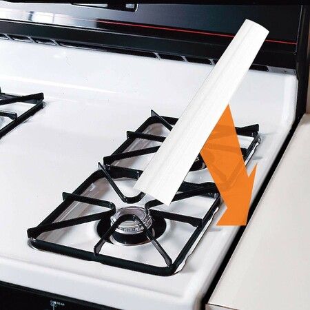 Kitchen Stove Counter Gap Cover,Silicone Gap Cover with Heat Resistant Wide & Long Gap Filler Used for Protect Gap Filler Sealing Spills in Kitchen Counter,Stovetops White 21 Inches (2 Pack)