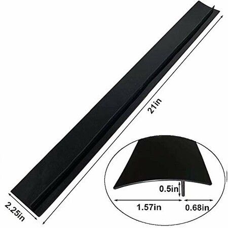 Kitchen Stove Counter Gap Cover,Silicone Gap Cover with Heat Resistant Wide & Long Gap Filler Used for Protect Gap Filler Sealing Spills in Kitchen Counter,Stovetops Black 21 Inches (2 Pack)