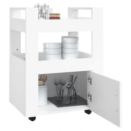 Kitchen Trolley White 60x45x80 cm Engineered Wood