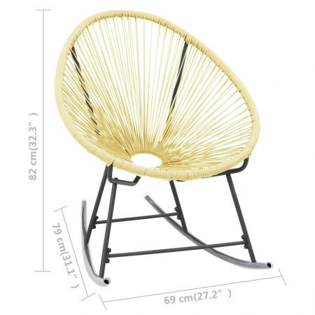 Outdoor Acapulco Chair Poly Rattan Beige