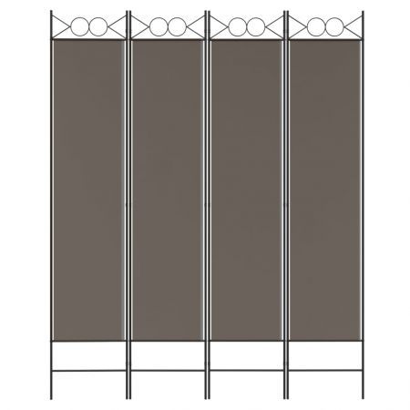 4-Panel Room Divider Anthracite 160x220 cm Fabric