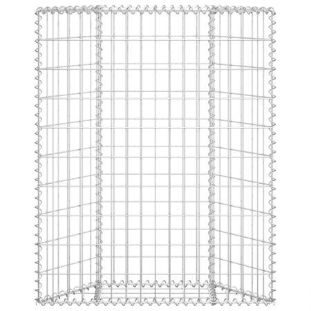 Trapezium Gabion Raised Bed Galvanised Steel 100x20x100 cm