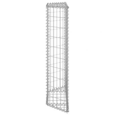 Trapezium Gabion Raised Bed Galvanised Steel 100x20x100 cm