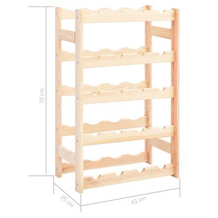 Wine Rack for 20 Bottles Solid Wood Pine