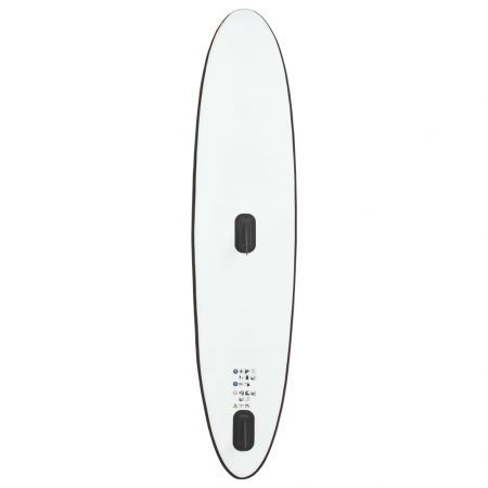 Inflatable Stand Up Paddleboard with Sail Set Black and White