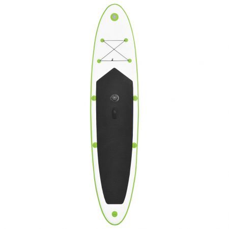 Inflatable Stand Up Paddleboard with Sail Set Green and White