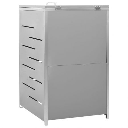 Single Wheelie Bin Shed 69x77.5x115 cm Stainless Steel