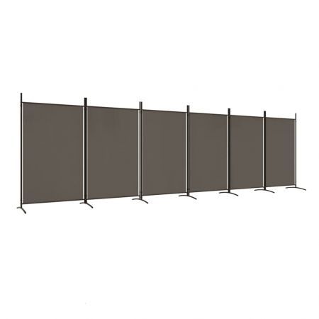 6-Panel Room Divider Anthracite 520x180 cm Fabric