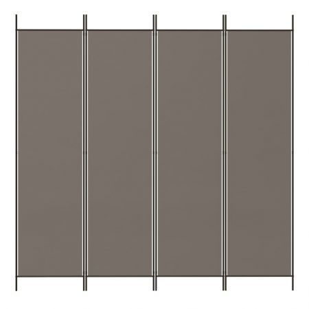 4-Panel Room Divider Anthracite 698x180 cm Fabric