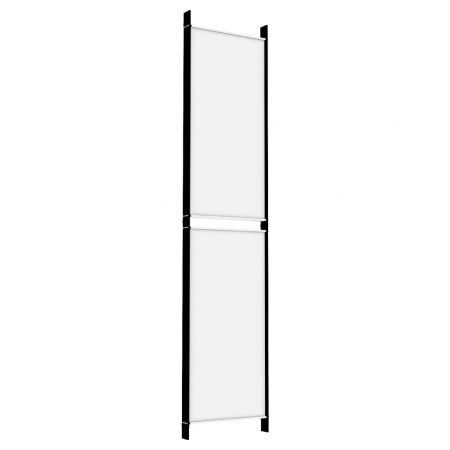 5-Panel Room Divider White 250x220 cm Fabric