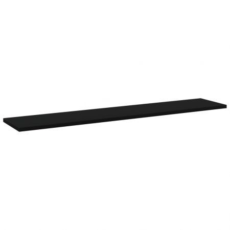 Bookshelf Boards 8 pcs Black 100x20x1.5 cm Engineered Wood