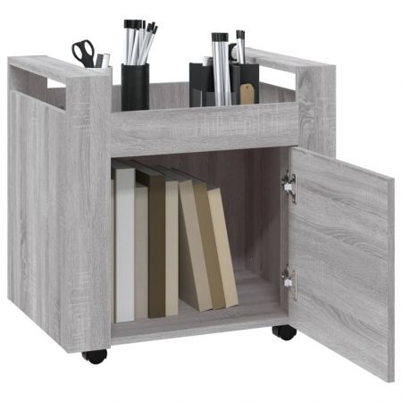 Desk Trolley Grey Sonoma 60x45x60 cm Engineered Wood