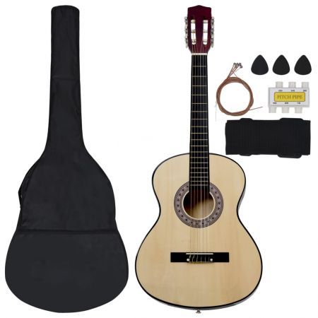 8 Piece Classical Guitar Kids and Beginner Set 3/4 36"