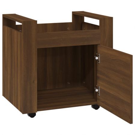 Desk Trolley Brown Oak 60x45x60 cm Engineered Wood