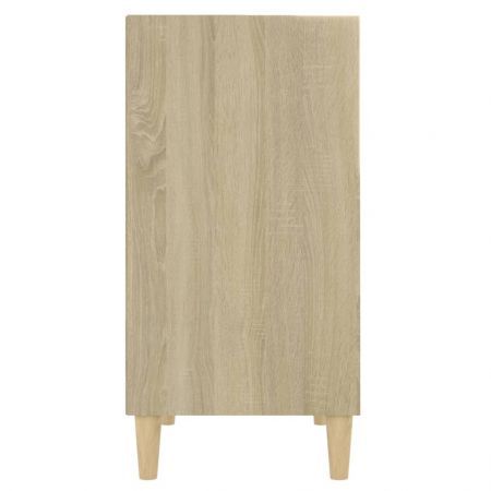 Sideboard White and Sonoma Oak 57x35x70 cm Engineered Wood