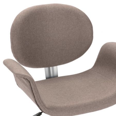 Swivel Office Chair Taupe Fabric