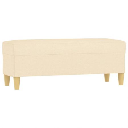 Bench Cream 100x35x41 cm Fabric