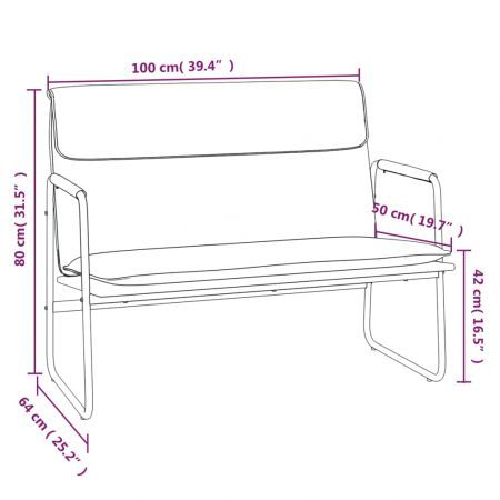 Bench Cream 100x64x80 cm Fabric