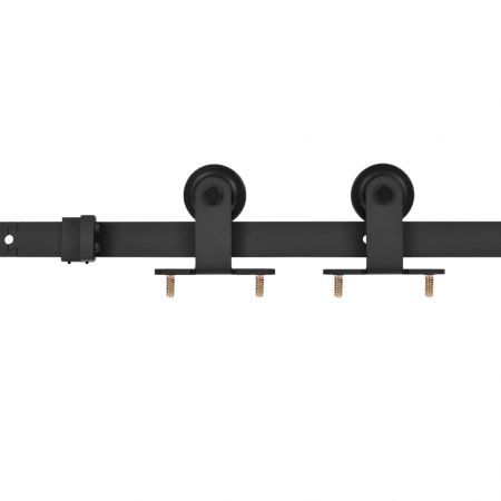 Sliding Door Hardware Kit 200 cm Steel Black