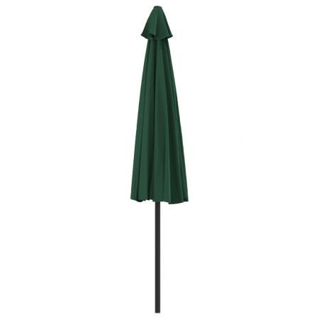 Balcony Parasol with Aluminium Pole Green 300x155 cm Half