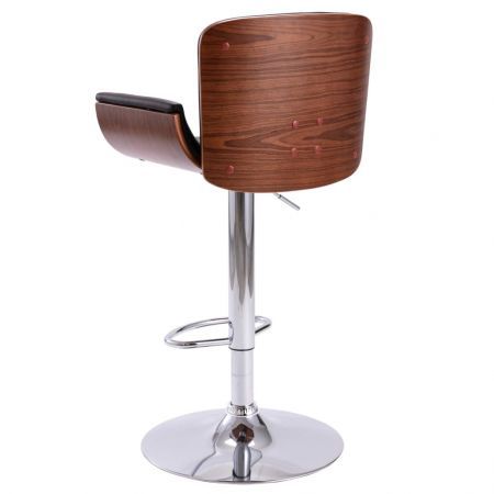 Bar Stool Black Faux Leather