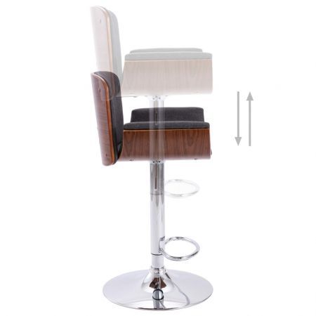 Bar Stool Grey Fabric