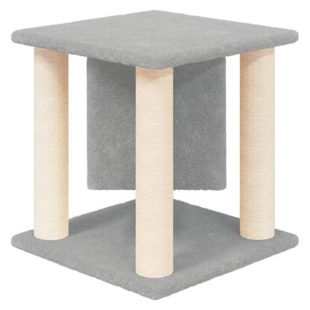 Cat Tree with Sisal Scratching Posts Light Grey 37 cm