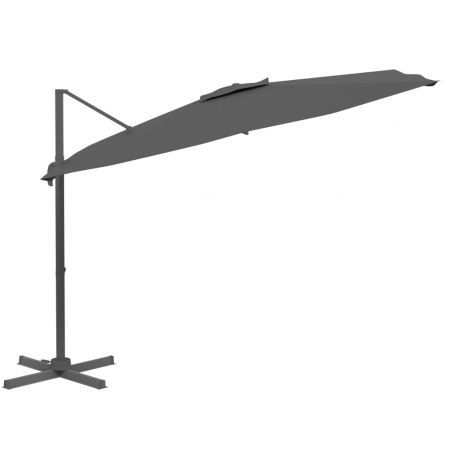 Cantilever Umbrella with Aluminium Pole Anthracite 400x300 cm