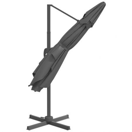 Cantilever Umbrella with Aluminium Pole Anthracite 400x300 cm