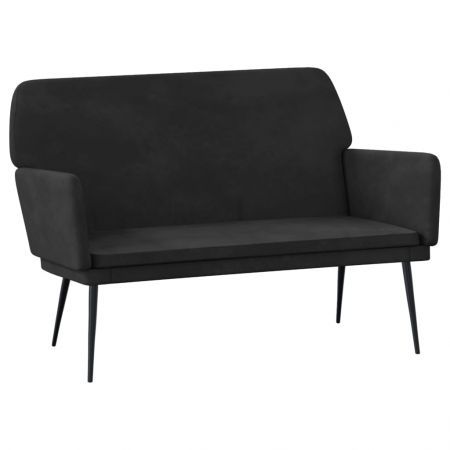 Bench Black 108x79x79 cm Velvet