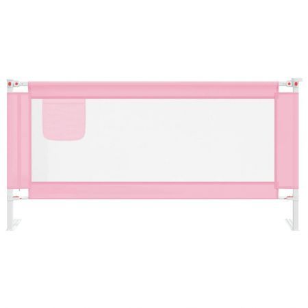 Toddler Safety Bed Rail Pink 180x25 cm Fabric