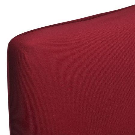 Straight Stretchable Chair Cover 4 pcs Bordeaux