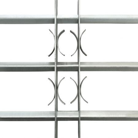 Adjustable Security Grille for Windows with 3 Crossbars 500-650 mm