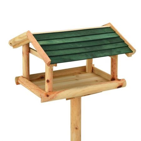 Bird Feeder with Stand 37x28x100 cm Solid Fir Wood