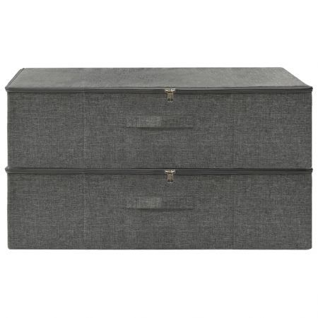 Storage Boxes 2 pcs Fabric 70x40x18 cm Anthracite