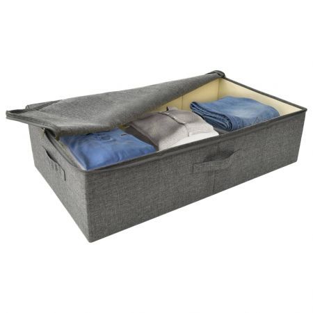 Storage Boxes 2 pcs Fabric 70x40x18 cm Anthracite