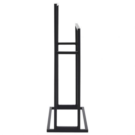 Freestanding Towel Rack Black 48x24x78.5 cm Iron